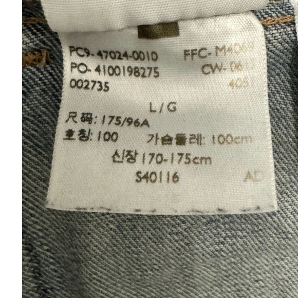 Levi Strauss Collared Button Down Denim Jacket Blue Size Large - Picture 14 of 16